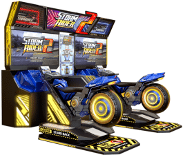 Storm Rider 2 Motion Twin Motorcycle Video Arcade Game - Sega