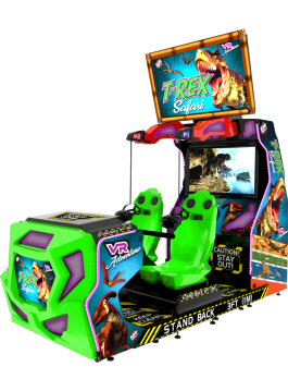 T-Rex Safari VR Adventure Virtual Reality Motion Simulation Game From Raw Thrills